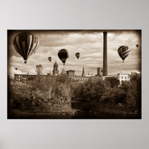 Lewiston Maine Hot Air Balloons Poster