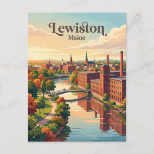 Lewiston, Maine Postkarte