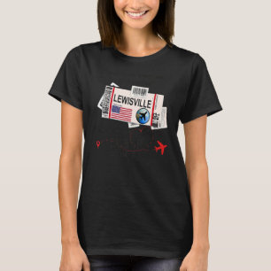 Lewisville Girl Lewisville Boarding Pass T-Shirt