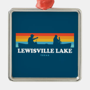 Lewisville Lake Texas Canoe Ornament Aus Metall