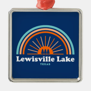 Lewisville Lake Texas Rainbow Ornament Aus Metall