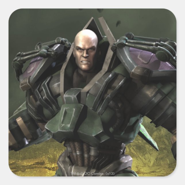 Lex Luthor Quadratischer Aufkleber (Vorderseite)