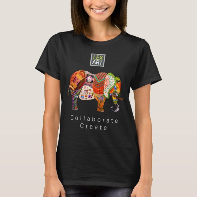 LexArt Collaborate-Create-Shirt mit Logo T-Shirt (Vorderseite)