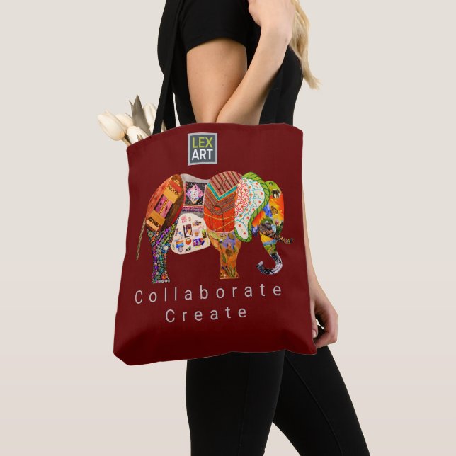 LexArt Collaborate Tote Bag - Dunkle Farbe (Von Nahem)
