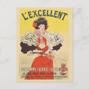 L'Excellent Frankreich Vintage Plakat 1895 Postkarte