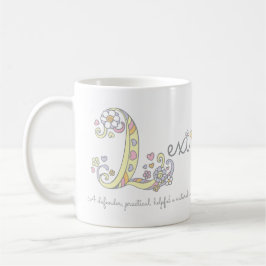 Lexi-Buchstabe L-Name bedeutet Monogramm-Tasse Tasse