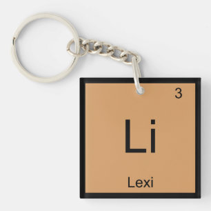 Lexi Name Chemie Element Periodensystem Schlüsselanhänger
