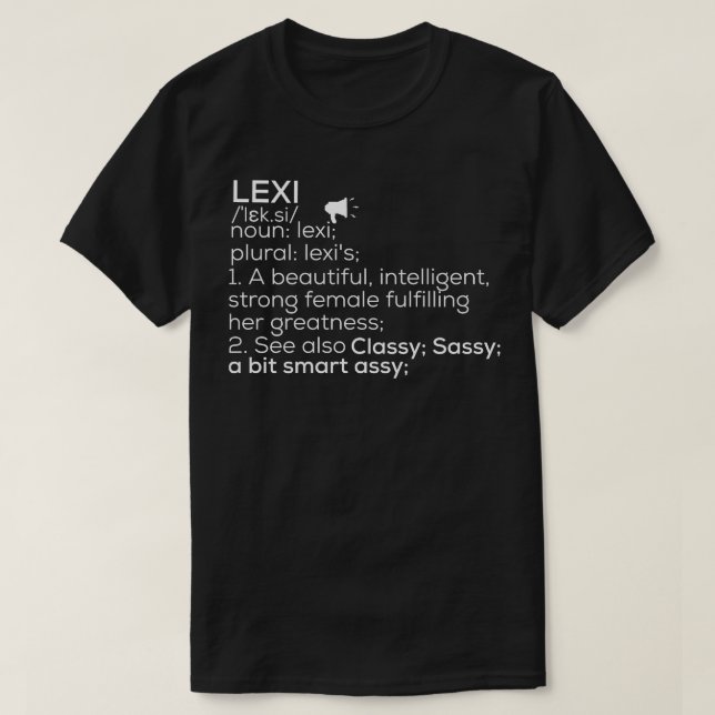 Lexi Name Lexi Definition Lexi Weibliche Bezeichnu T-Shirt (Design vorne)