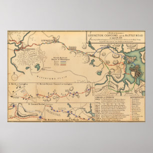 Lexington, Concord und die Battle Road Poster