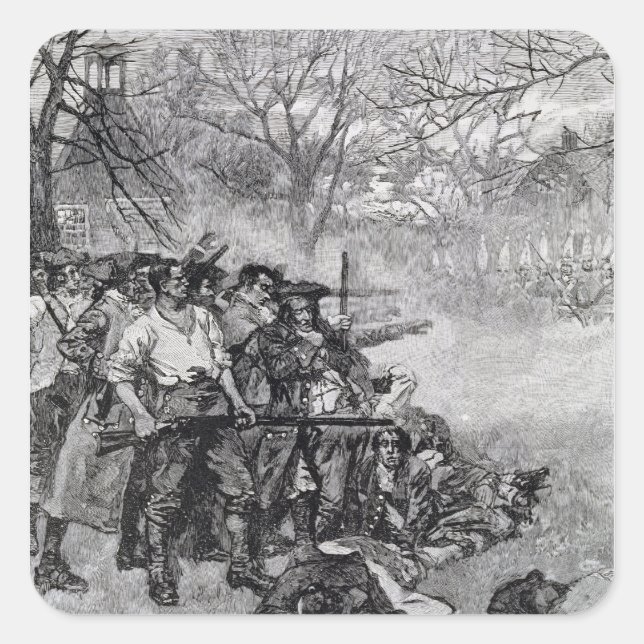 Lexington Green Quadratischer Aufkleber (Vorderseite)