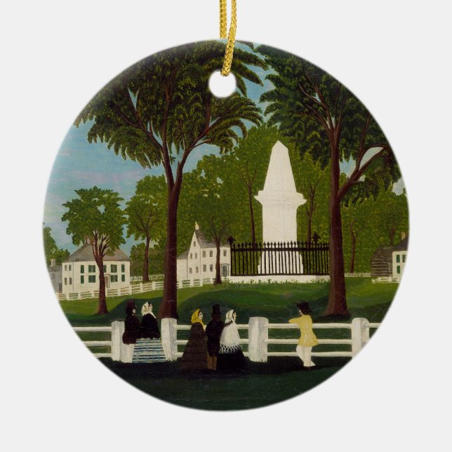 Lexington-Kampf-Monument, c.1830 Keramik Ornament (Vorne)