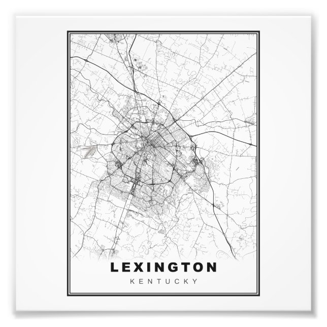 Lexington Karte Fotodruck (Vorne)