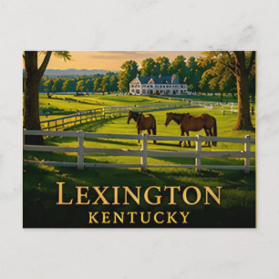 Lexington Kentucky Bluegrass-Land & Pferdehöfe Postkarte
