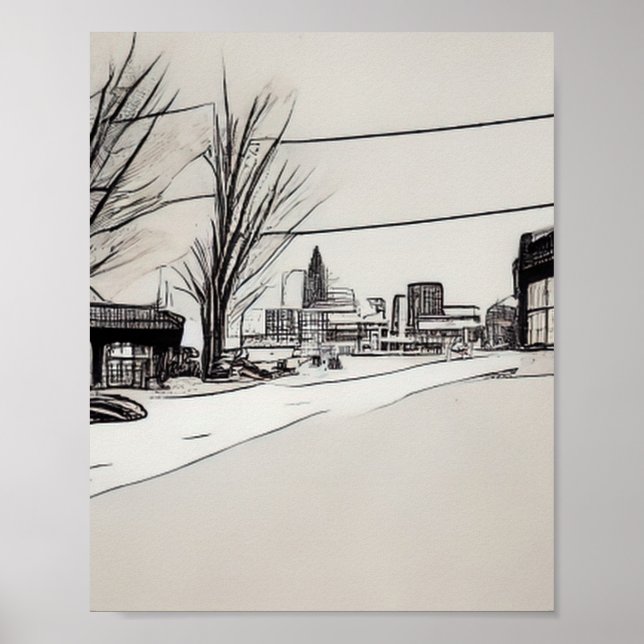 Lexington Kentucky Comic Stil Poster (Vorne)