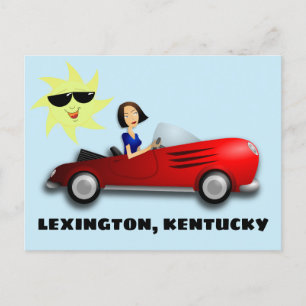 LEXINGTON, KENTUCKY GIRL IN AUTO ART Postkarten