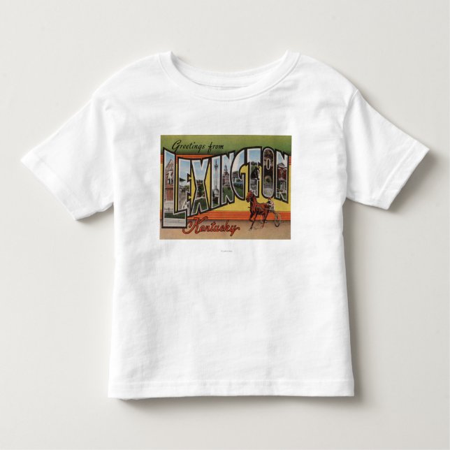 Lexington, Kentucky - große Buchstabe-Szenen Kleinkind T-shirt (Vorderseite)