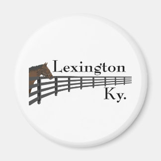 Lexington Kentucky Horse and Fence Magnet
