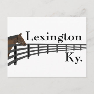 Lexington Kentucky Horse and Fence Postkarte