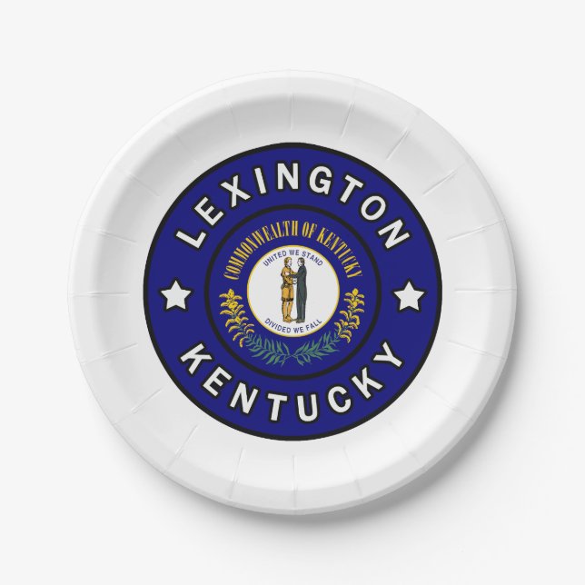 Lexington Kentucky Pappteller (Vorderseite)