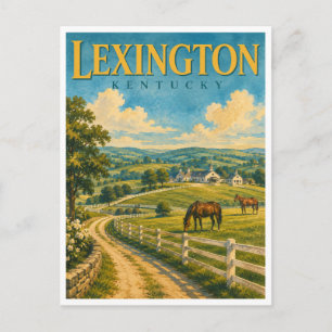 Lexington Kentucky Pferdefarmen GeoSaga Postkarte