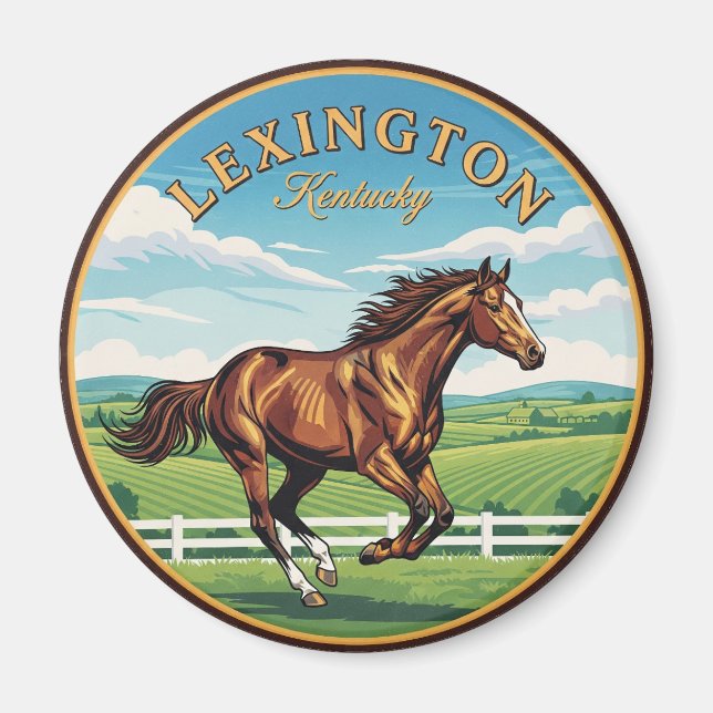 Lexington Kentucky Postcard Magnet (Vorne)