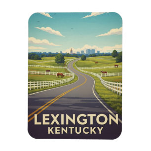 Lexington Kentucky Postcard Magnet