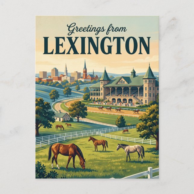 Lexington Kentucky Postkarte (Vorderseite)