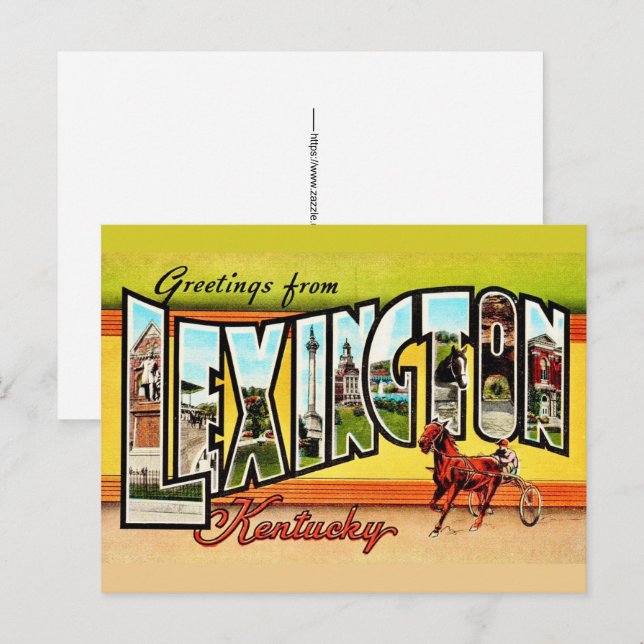 Lexington Kentucky Postkarte (Vorne/Hinten)