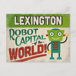 Lexington Kentucky Robot - Funny Vintag Postkarte