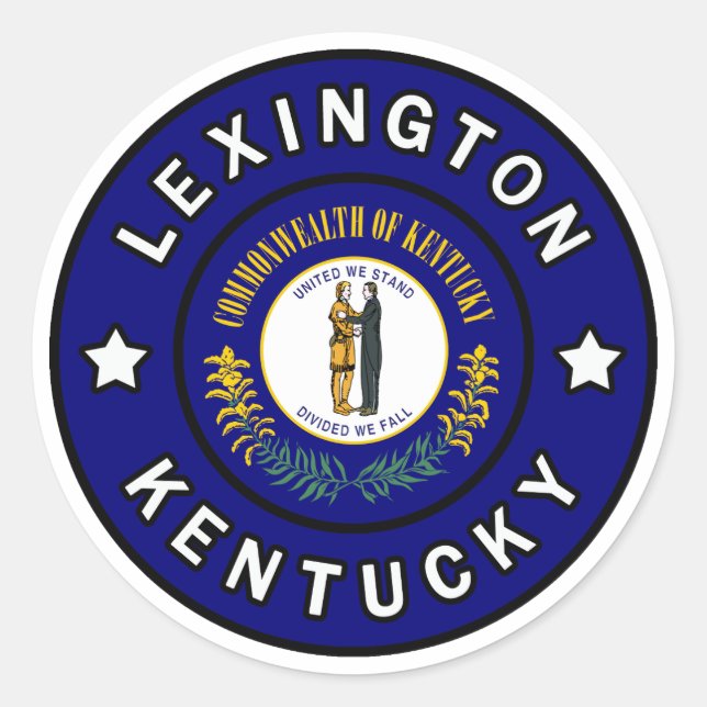 Lexington Kentucky Runder Aufkleber (Vorderseite)