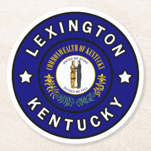 Lexington Kentucky Runder Pappuntersetzer