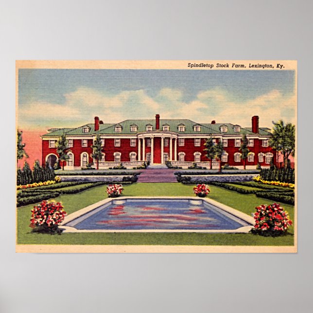 Lexington Kentucky Spindletop Stock Farm Poster (Vorne)
