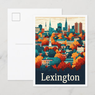 Lexington Kentucky USA Vintage-Reiseillustration Postkarte