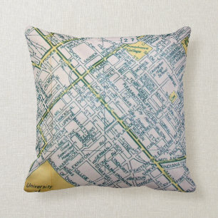 LEXINGTON, KY Vintage Karte Kissen