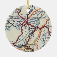 Lexington VA Vintage Karte