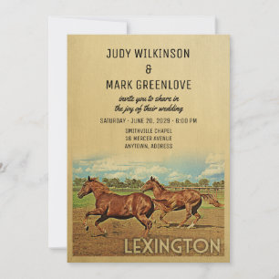 Lexington Wedding Einladung Kentucky Horses