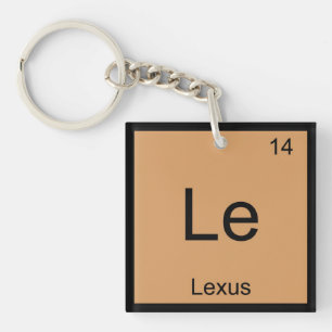 Lexusnamenschemie-Element-Periodensystem Schlüsselanhänger
