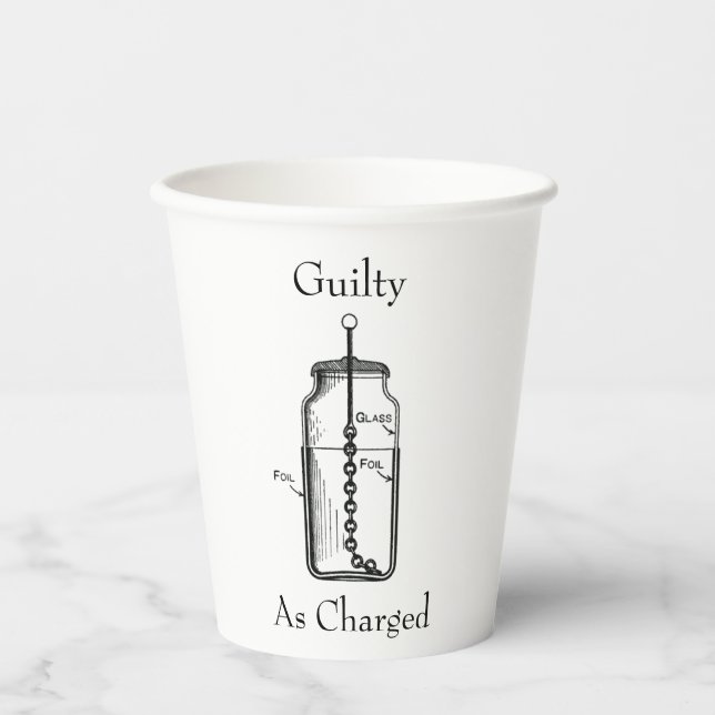Leyden Jar Guilty als angeklagt Pappbecher (Vorderseite)
