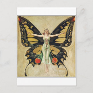 Leyendecker Schmetterlingsfrau Postkarte
