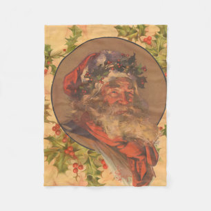 Leyendecker Weihnachtsmann Antik Viktorianisch Fleecedecke