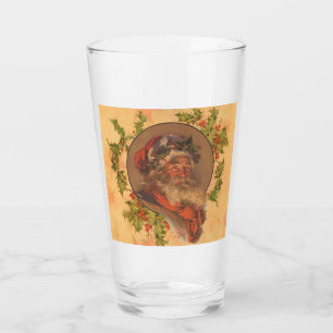 Leyendecker Weihnachtsmann Antik Viktorianisch Glas