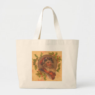 Leyendecker Weihnachtsmann Antik Viktorianisch Jumbo Stoffbeutel