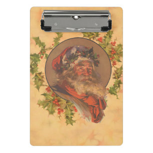Leyendecker Weihnachtsmann Antik Viktorianisch Mini Klemmbrett