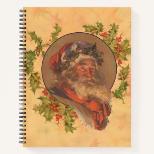 Leyendecker Weihnachtsmann Antik Viktorianisch Notizbuch