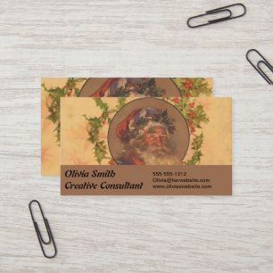 Leyendecker Weihnachtsmann Antik Viktorianisch Visitenkarte