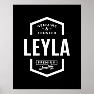 Leyla Personalisiert Name Birthday Poster