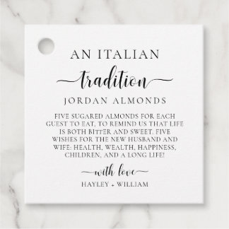 Leyton Eine italienische Tradition Zuckermandeln Geschenkanhänger