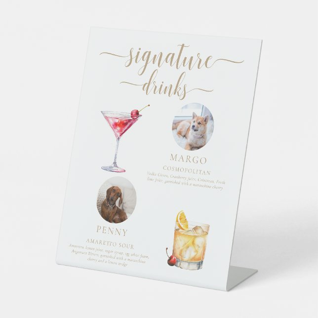 Leyton Gold Pet Foto Signature Drinks Zeichen Sockelschild (Von Creator hochgeladen)