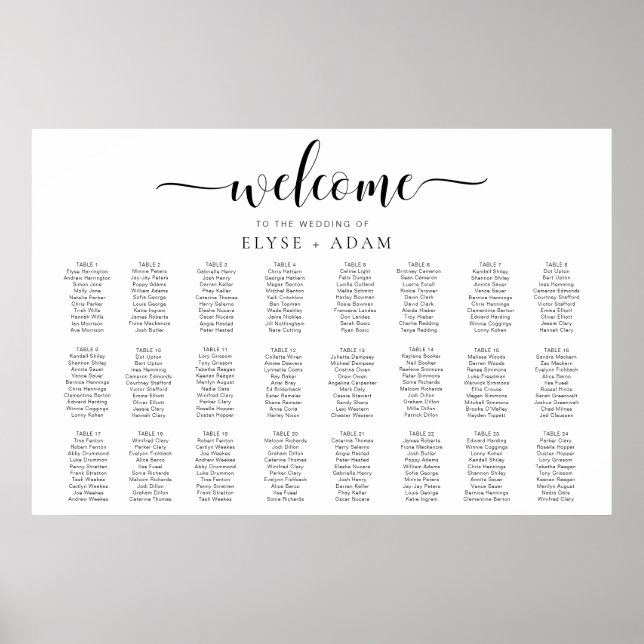 Leyton Modern Minimal 24 Tischplatinen Poster (Vorne)