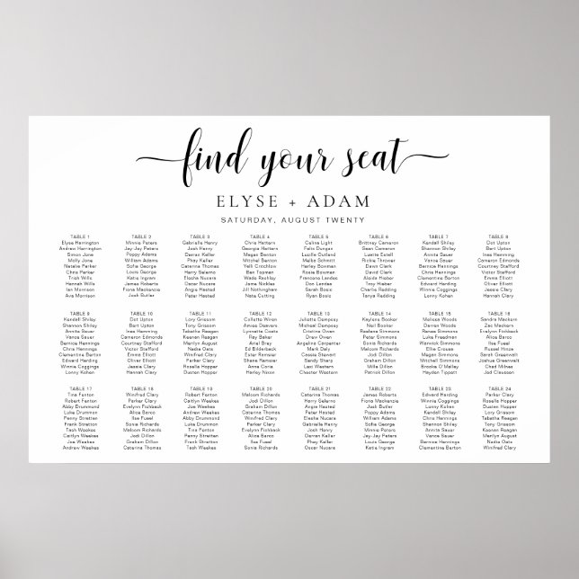 Leyton Modern Minimal 24 Tischplatinen Poster (Vorne)